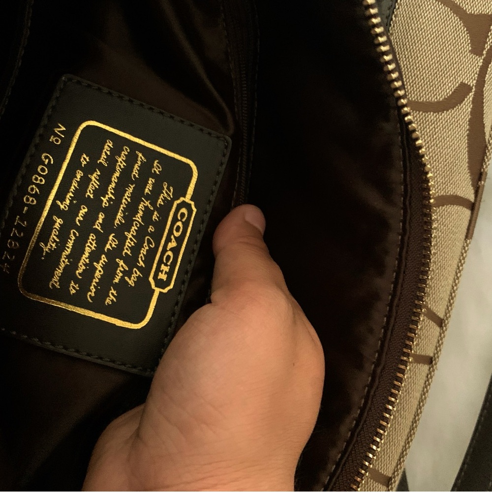 NWOT Coach 2-Way Signature Monogram Bag - Picture 9 of 9